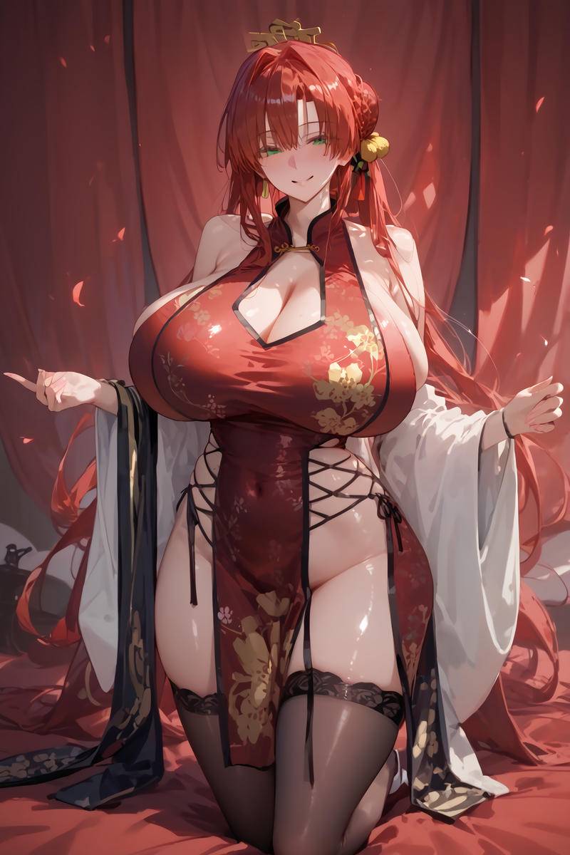 ブーディカママ チャイナドレスVER.-pixiv插画-作品交流服务