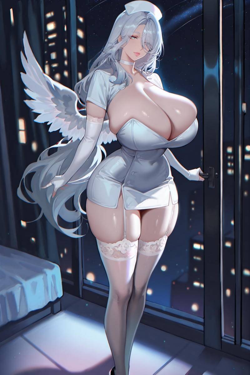 申鶴 ナースVER.-pixiv插画-作品交流服务