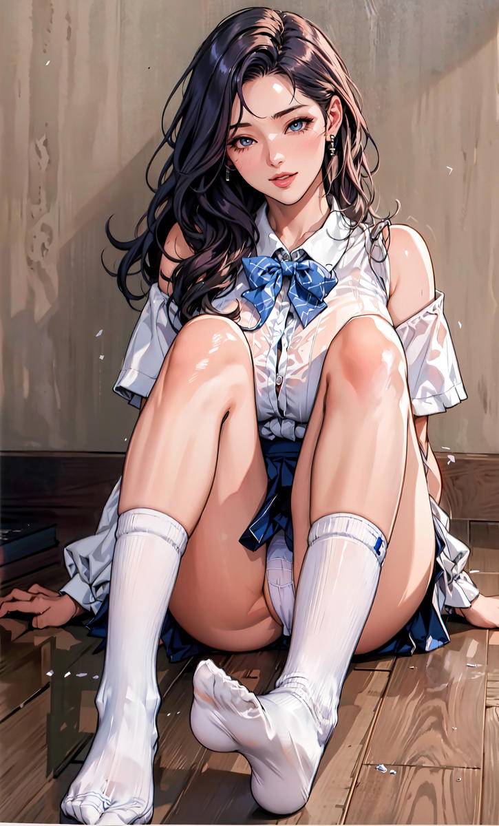 white socks-pixiv插画-作品交流服务