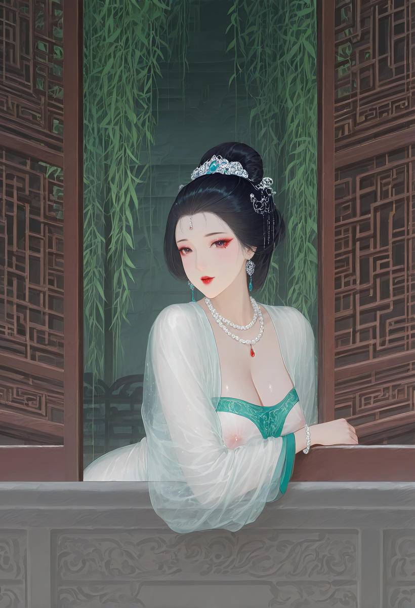 金莲 窗前回眸误众生~金蓮窓の前で振り向いて衆生を誤ります-pixiv插画-作品交流服务
