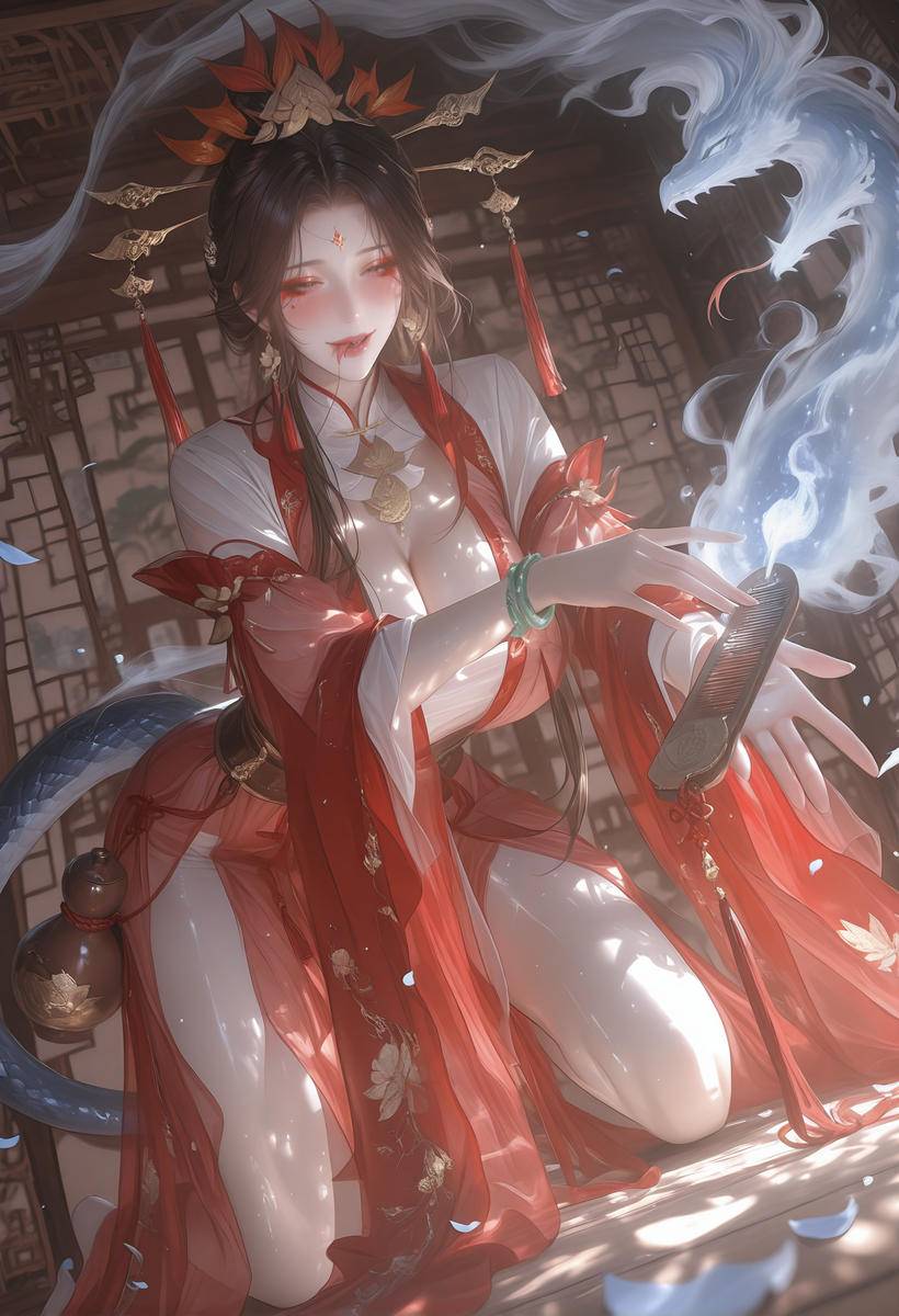 散图 蛇女-pixiv插画-作品交流服务
