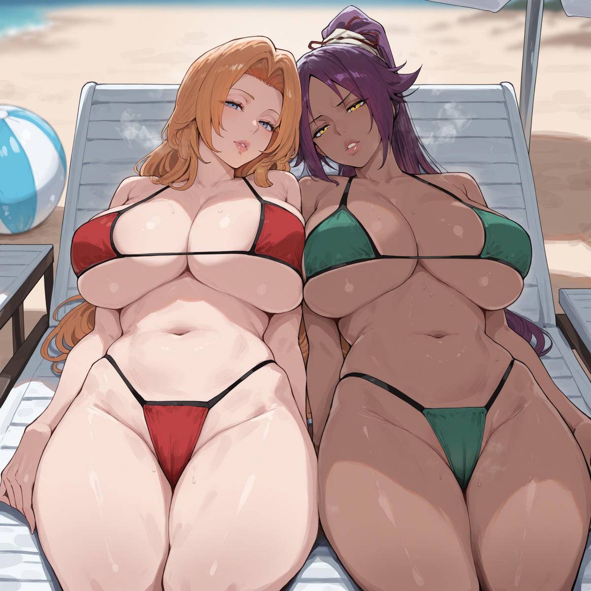Rangiku x Yoruichi-pixiv插画-作品交流服务