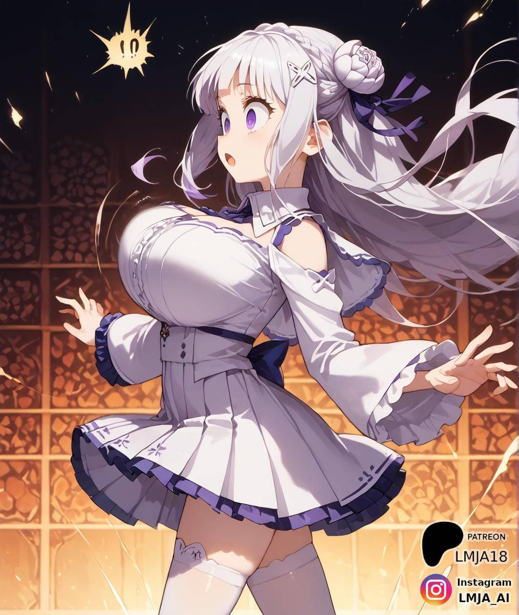 Emilia has a nice bounce-pixiv插画-作品交流服务