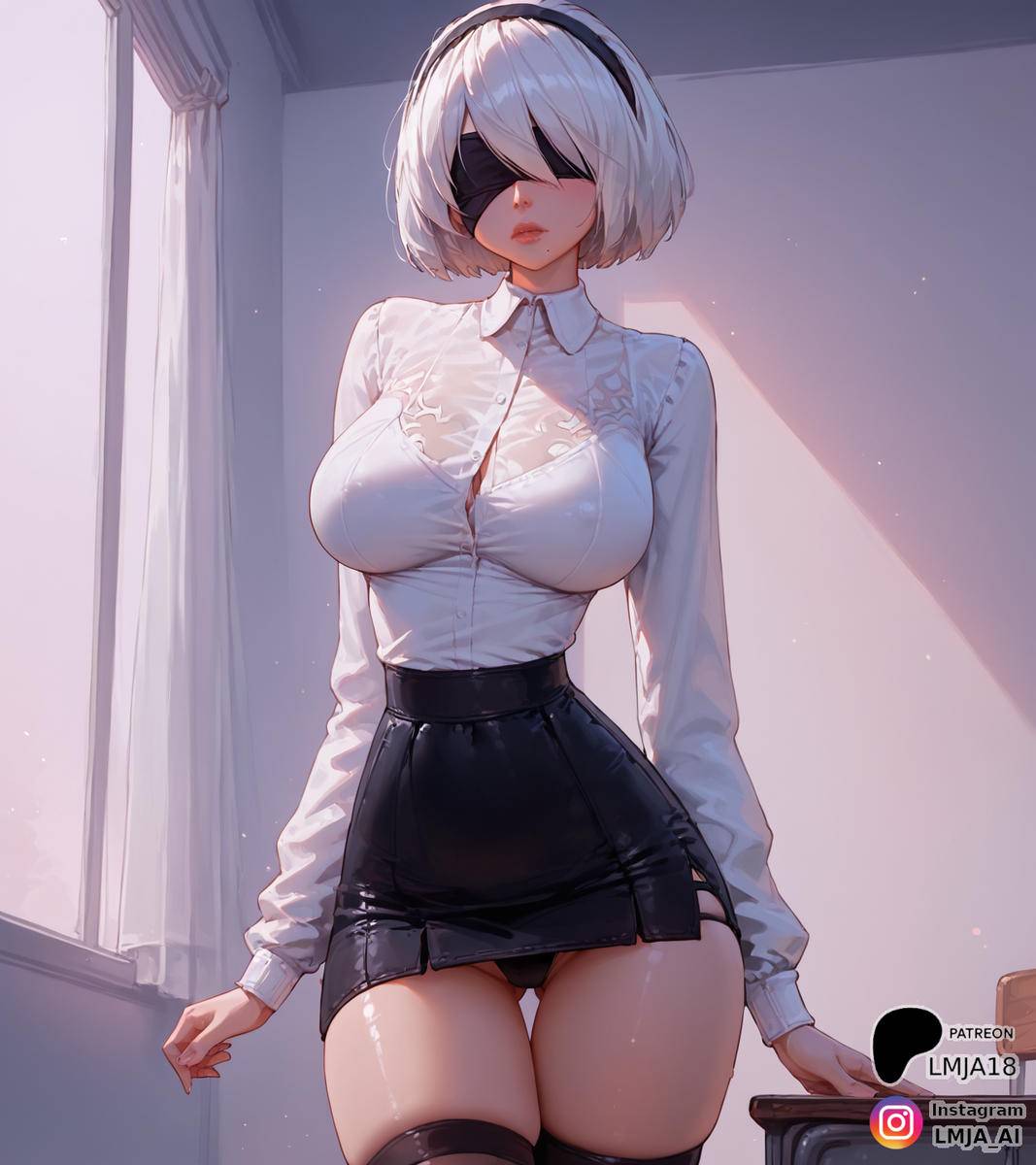 图片[1]-School Girl 2B-pixiv插画-作品交流服务