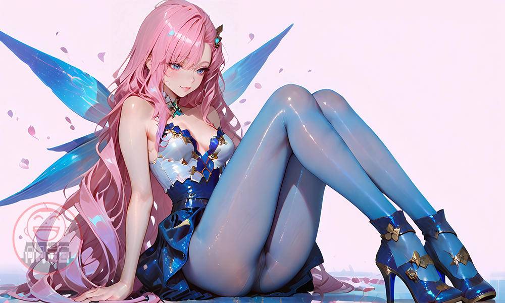 Seraphine 萨勒芬妮 blue tights 蓝丝袜-pixiv插画-作品交流服务