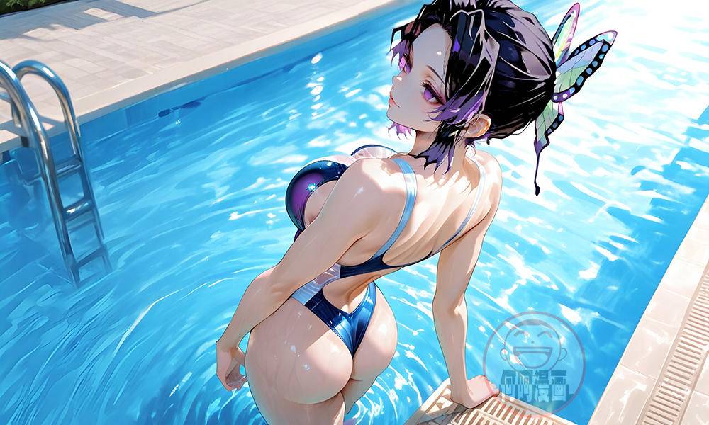 蝴蝶忍 胡蝶 しのぶ swimsuit 水着 Kochou-pixiv插画-作品交流服务
