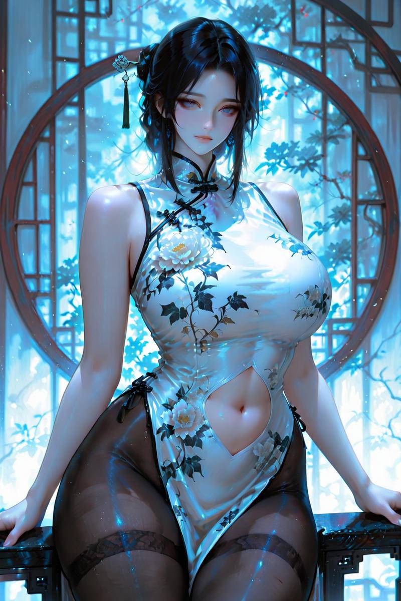 熟女旗袍-pixiv插画-作品交流服务