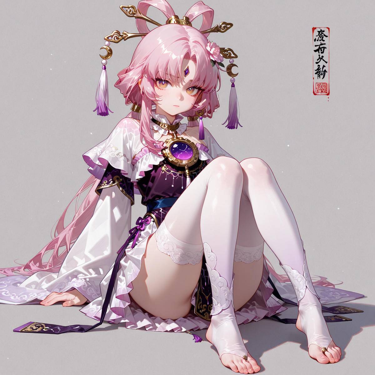 汉服白丝小符玄-pixiv插画-作品交流服务