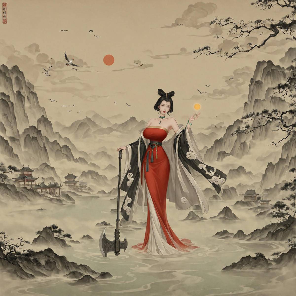 Beauty in the Scroll-pixiv插画-作品交流服务