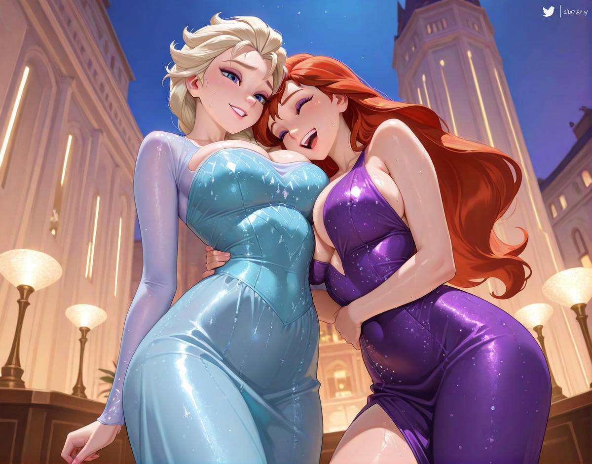 图片[3]-elsa and ariel-pixiv插画-作品交流服务