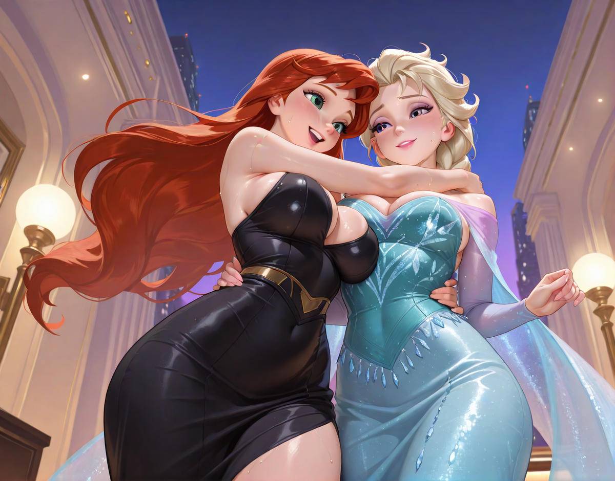 图片[4]-elsa and ariel-pixiv插画-作品交流服务
