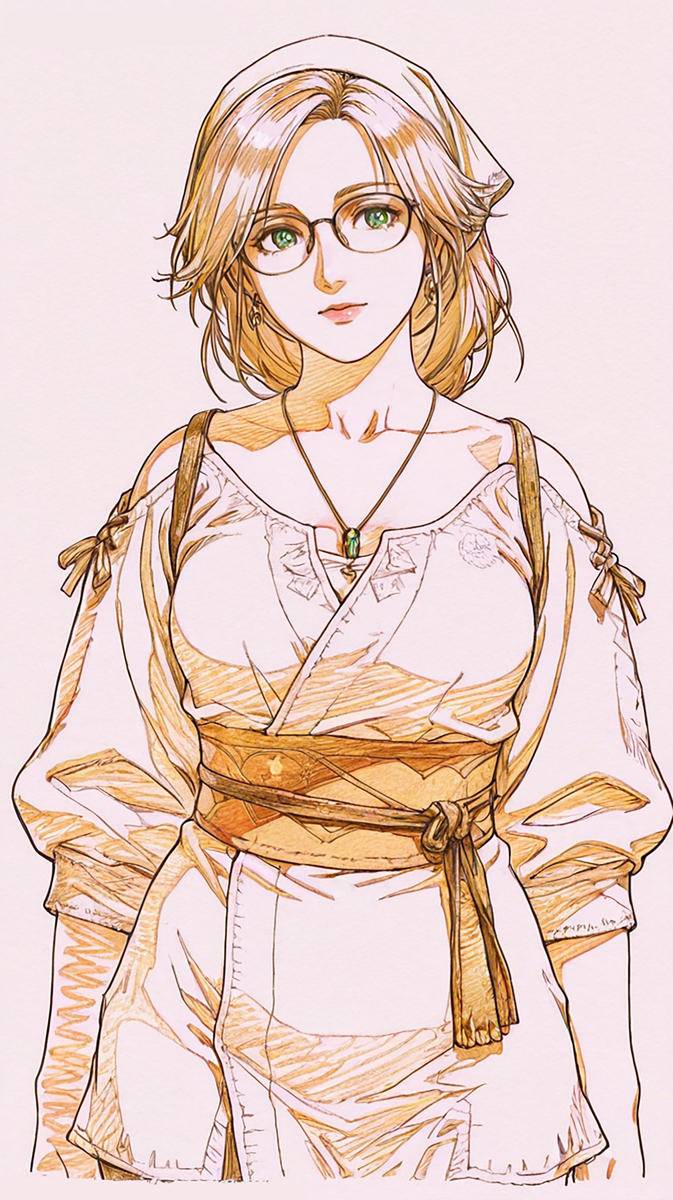 彩铅线稿风（御姐篇）-pixiv插画-作品交流服务