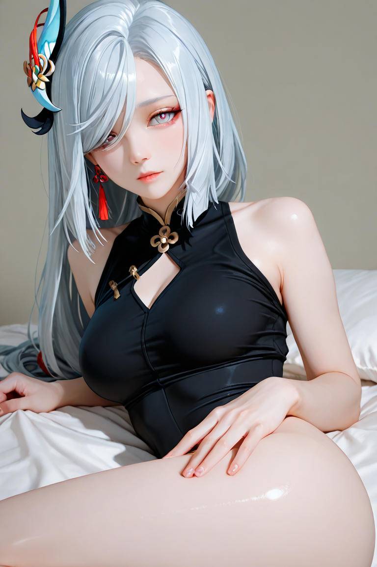 Shenhe (*´꒳`*)-pixiv插画-作品交流服务