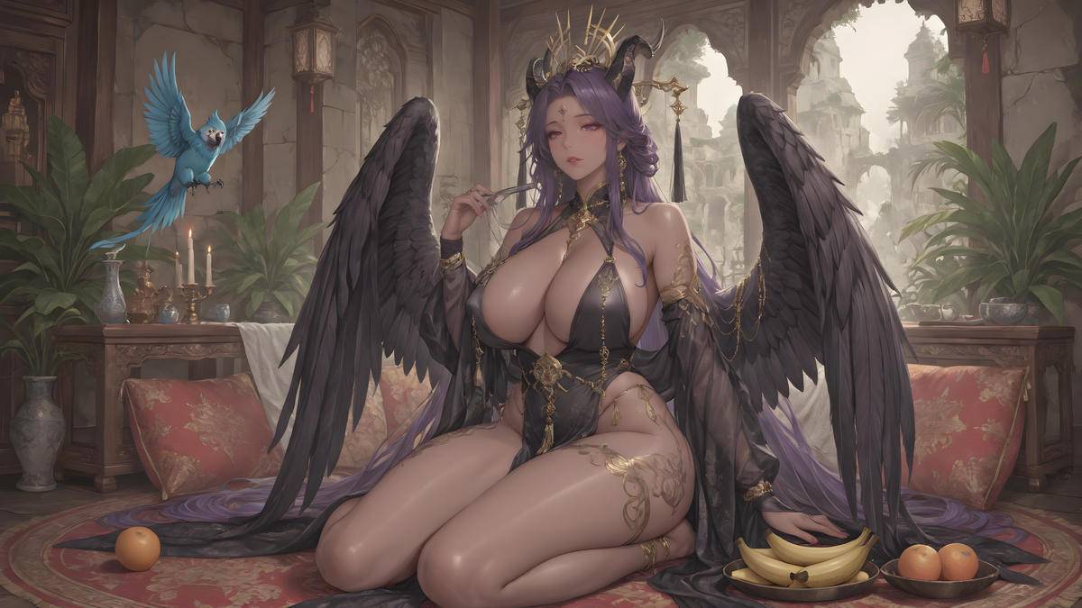 「黑鸦族❤妖女」-pixiv插画-作品交流服务