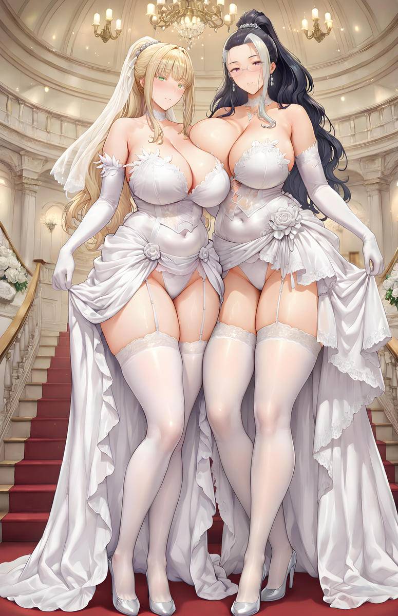 「皇六花校长×露易莎会长❤婚纱」-pixiv插画-作品交流服务