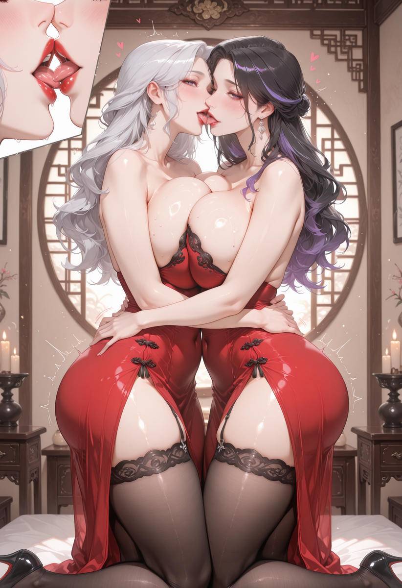一百二十、姐妹献骚穴，一龙品玉莲-pixiv插画-作品交流服务