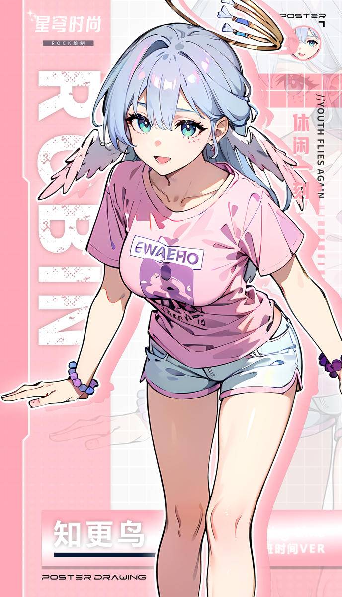 知更鸟-休闲服-pixiv插画-作品交流服务