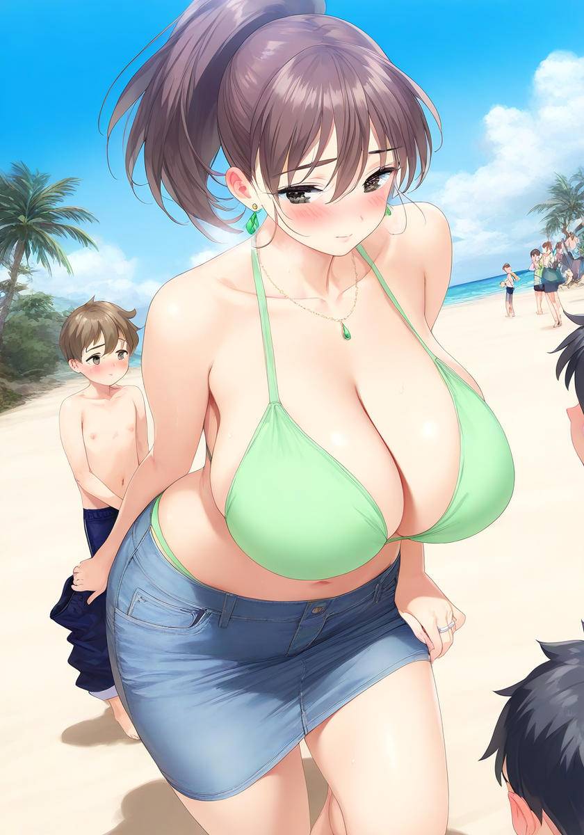 真弓ママの南国ビーチ♡ Mayumi’s beach♡-pixiv插画-作品交流服务