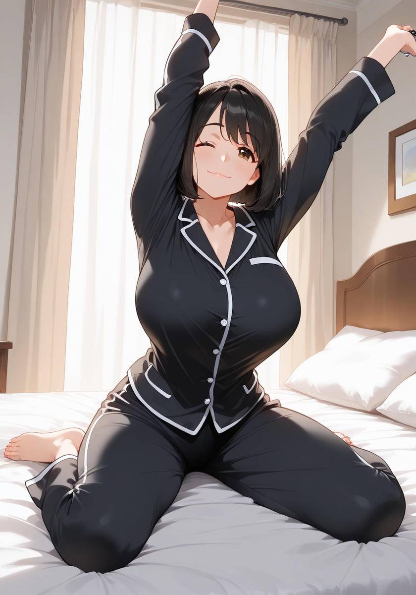 ママと大みそか♡New year's eve morning-pixiv插画-作品交流服务