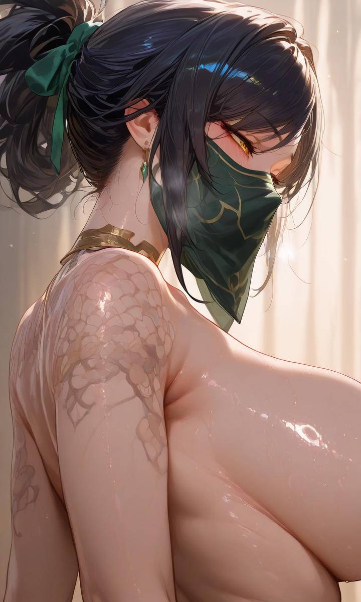Akali High res wallpaper-pixiv插画-作品交流服务
